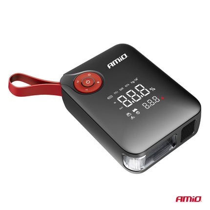 AMiO AMiO Portable Mini 4 - in - 1 Jump Starter – Powerbank 12V 600A met Air Compressor en LED Zaklamp – Draagbare Startbooster Auto – Smart Battery Booster AMiO 3