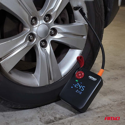 AMiO AMiO Portable Mini 4 - in - 1 Jump Starter – Powerbank 12V 600A met Air Compressor en LED Zaklamp – Draagbare Startbooster Auto – Smart Battery Booster AMiO 8
