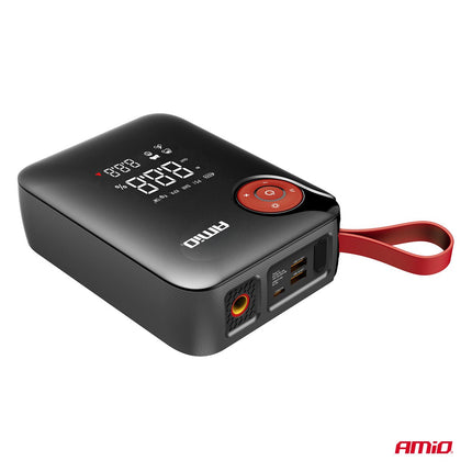 AMiO AMiO Portable Mini 4 - in - 1 Jump Starter – Powerbank 12V 600A met Air Compressor en LED Zaklamp – Draagbare Startbooster Auto – Smart Battery Booster AMiO 6