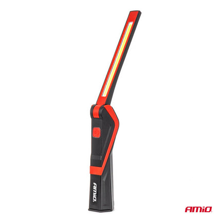 AMiO Professionele LED Looplamp Inspectielamp 5W COB met Draaibare Kop en Magnetische Bevestiging - VCTparts.nl