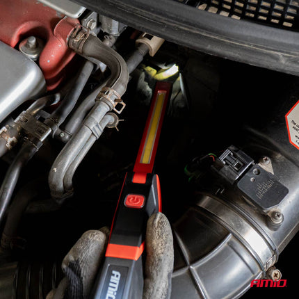 AMiO Professionele LED Looplamp Inspectielamp 5W COB met Draaibare Kop en Magnetische Bevestiging - VCTparts.nl