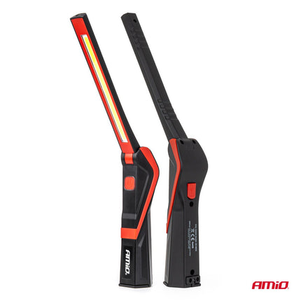 AMiO Professionele LED Looplamp Inspectielamp 5W COB met Draaibare Kop en Magnetische Bevestiging - VCTparts.nl