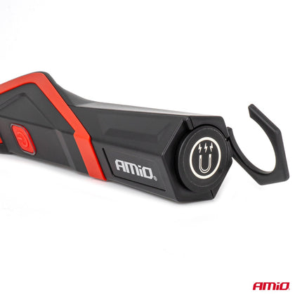 AMiO Professionele LED Looplamp Inspectielamp 5W COB met Draaibare Kop en Magnetische Bevestiging - VCTparts.nl