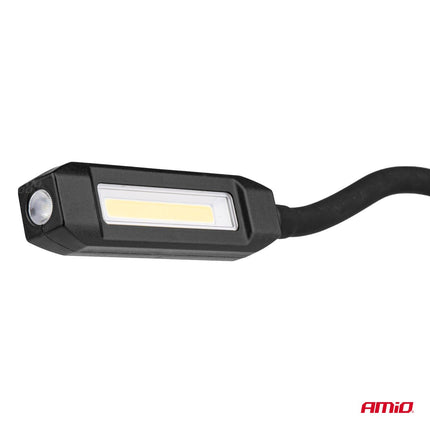 AMiO Professionele LED Looplamp Inspectielamp WT15 3W COB - Flexibele Arm met Magnetische Bevestiging - VCTparts.nl