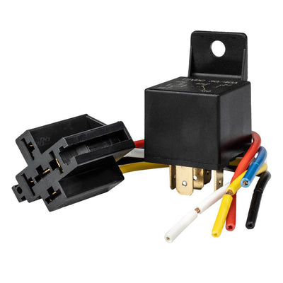 AMIO Relais 12V 5 Pin 40A Relais mit Kabelkabelbaum und Steckerschlangenanschluss universell