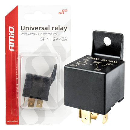 AMiO Relais 12V 5 Pin 40A Relay Universele Elektronische Schakelaar - VCTparts.nl