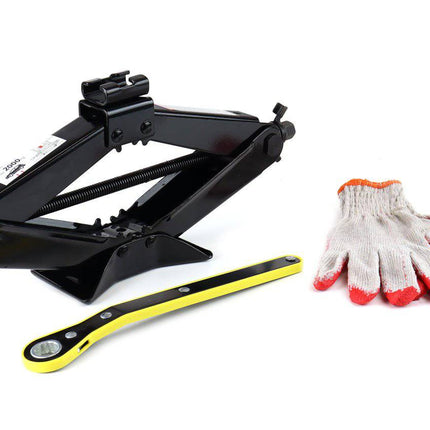 AMiO Schaarkrik met Ratel Handslinger Zwart - 2 Ton met Handschoenen - VCTparts.nl