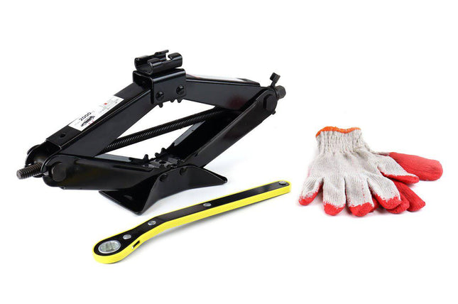 AMiO Schaarkrik met Ratel Handslinger Zwart - 2 Ton met Handschoenen - VCTparts.nl