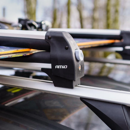 AMiO Ski- en Snowboarddrager 760mm SSR-01L voor op de Dakdrager AMiO 14
