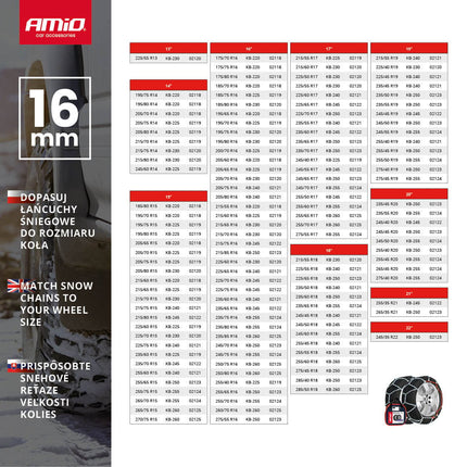 AMiO Sneeuw Kettingen Gehard Staal 16 mm 4x4 KB - 240 7500 kg - VCTparts.nl