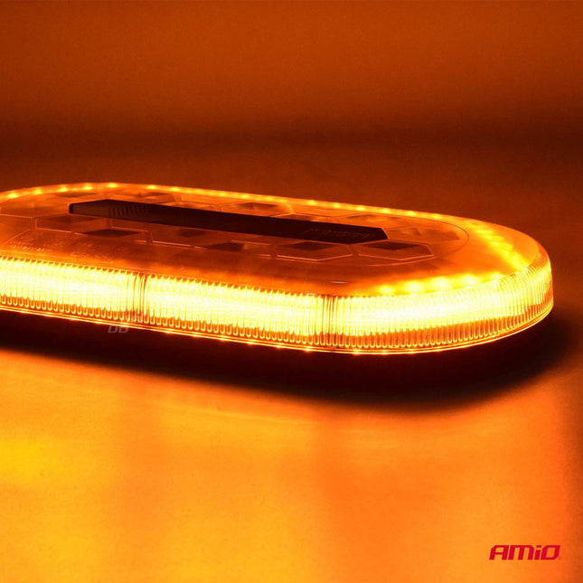 AMiO AMiO Stroboscoop Zwaailicht Hoge Intensiteit Magnetische Houder Mini Lichtbar / LED Bar WLB78 293x171mm R65 R10 48LED 12/24V IP56 Oranje AMiO 9