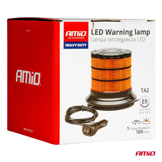 AMiO Stroboscoop Zwaailicht LED Waarschuwingslamp Heavy Duty W30M 12V 24V Oranje - VCTparts.nl