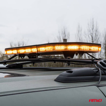 AMiO AMIO Stroboscoop Zwaailicht LED Waarschuwingslichtbar 108 LED 762mm Oranje - Compacte Professionele Signaalverlichting met 51 Functies AMiO 4