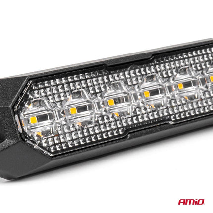AMiO AMiO Stroboscoop Zwaailicht Slanke Amber Grill Mount Flitslicht 6x3W LED R65 R10 12/24V IP6K9K Oranje AMiO 4