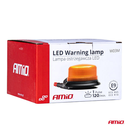 AMiO AMiO Stroboscoop Zwaailicht Waarschuwingslamp W03M Magnetisch 36LED 12/24V IP56 Oranje R65 R10 AMiO 3