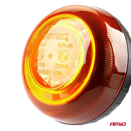AMiO AMiO Stroboscoop Zwaailicht Waarschuwingslamp W21SB 12/24V IP56 Oranje R65 R10 AMiO 7