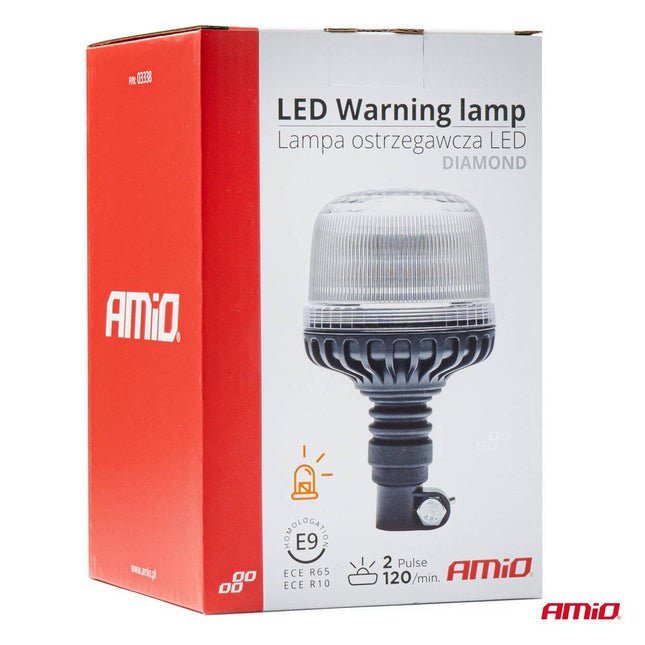 AMiO Stroboscoop Zwaailicht Waarschuwingslamp W25P 12/24V IP66 Oranje R65 R10 - VCTparts.nl