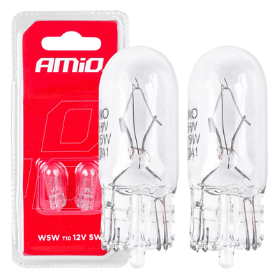 AMIO T10 Weiße Halogenbeleuchtung 30 Lumen W2.1X9.5D (SET) [Stadtbeleuchtung - Parkbeleuchtung - Nummernschildbeleuchtung - Innenbeleuchtung]