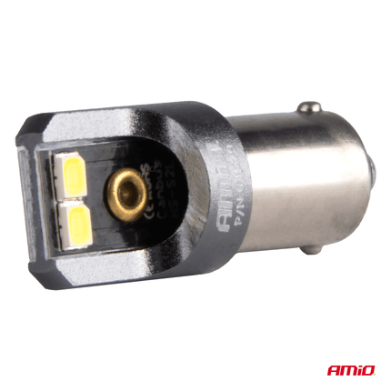 AMiO T4W BA9S LED 12V - 24V 4x2016 SMD Wit Canbus [Koplamp - Dagrijverlichting] (2 stuks) - VCTparts.nl