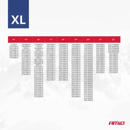 AMiO Textiele Sneeuwkettingen/Sneeuwsokken voor Autobanden XL - EN16662 - 1 / Önorm V5121 Rood (2 stuks) - VCTparts.nl