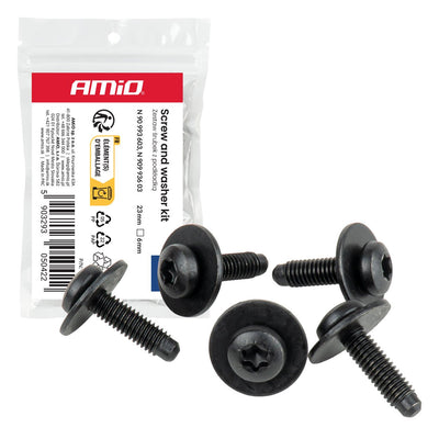 Torx Schroeven en Ringenset Ø6 mm x 23 mm - 5 Sets - Universele Bevestigingsset voor Auto-onderdelen