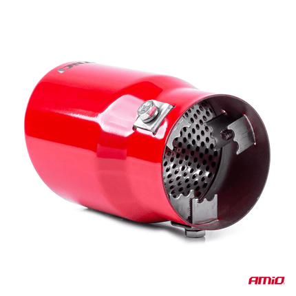 AMiO AMiO Uitlaat Einddemper Sierstuk RVS Koppelstuk 63mm Rood AMiO 4