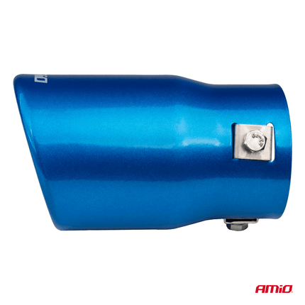 AMiO AMiO Uitlaat Einddemper Sierstuk RVS Koppelstuk 76mm Blauw AMiO 3