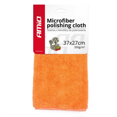 Amio Ultra Soft Microfaser Reinigungsstoff 37x27cm - 350 g/m² für ein glänzendes Finish - Orange