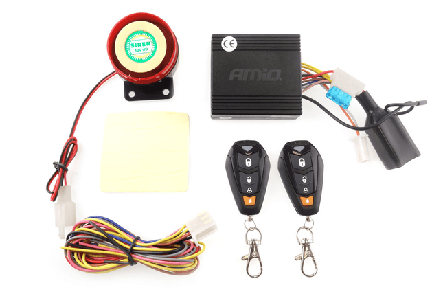 AMiO AMiO Universeel Motor Beveiligingsalarm DIY met Draadloze Afstandsbediening Alarm AMiO 1
