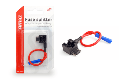 AMIO Universal Fügen Sie einen Sicherungshalter Micro Stopzekern 20A Splitteradapter hinzu