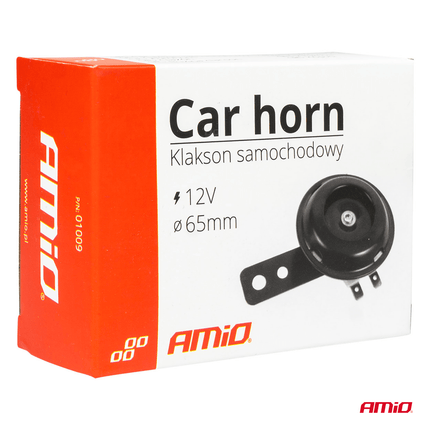 AMiO AMiO Universele Claxon Toeter Hoorn 12V 102dB ø70mm Zwart AMiO 3