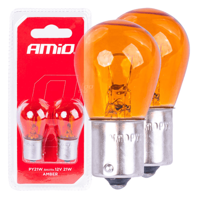 AMIO Universal Halogen Orange BAU15S für blinkende Licht P21W (12 V) (Set)