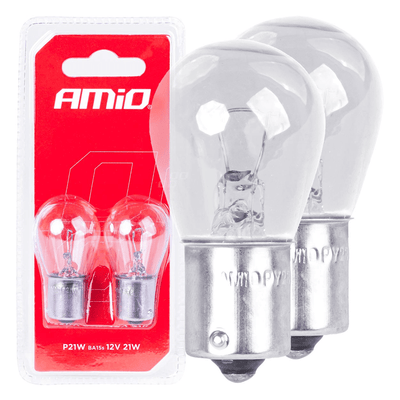 AMIO Universal Halogen White Ba15 für Tageslaufleuchten P21W (12 V) (Set)