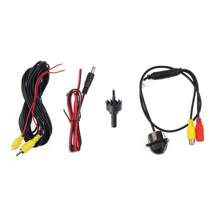 AMiO Universele Inbouw Achteruitrij Camera HD 8 LED Nachtzicht 18mm voor Auto / Bus / Camper Zwart - VCTparts.nl