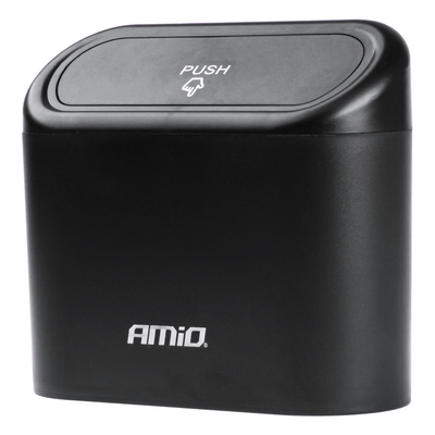 AMIO Universal Clickable Auto Recycle Bin Abfallbehälter Lagerbox Hülle Schwarz schwarz