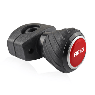 Amio Universal Gummi-Steuertaste für Lenkrad 360º Schwarz-Rot [Radspinner]