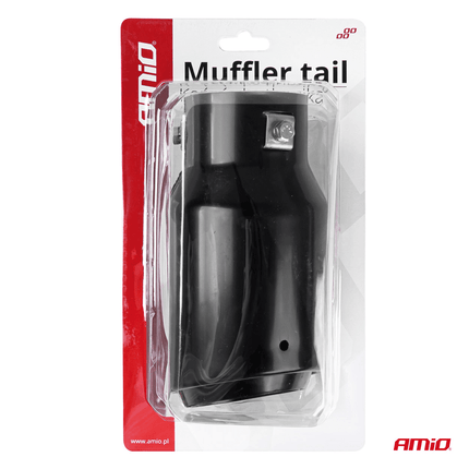 AMiO AMiO Universele Sportieve Uitlaat Tip RVS Koppelstuk 89mm Zwart AMiO 3