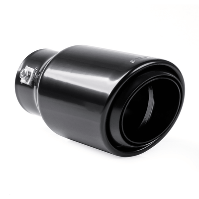 AMIO Universal Sporty Auspuffspitze Edelstahl Kupplungsstück 89 mm schwarz