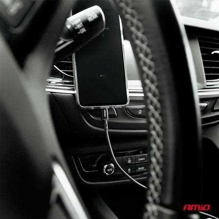 AMiO USB - A naar Lightning Kabel 3A 100cm FullLINK Premium - Hoogwaardige Snellader Oplaadkabel Snoer - VCTparts.nl