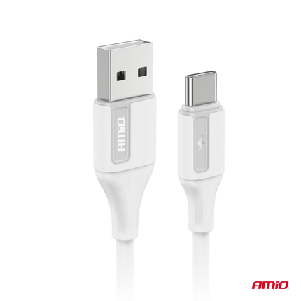 AMiO USB - A naar USB - C Kabel 3A 100cm FullLINK Wit - Hoogwaardige Snellader Oplaadkabel Snoer - VCTparts.nl