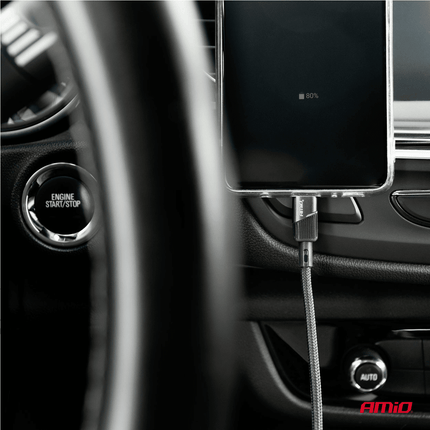 AMiO USB - C naar USB - C Kabel 60W 100cm FullLINK Premium - Hoogwaardige Snellader Oplaadkabel Snoer - VCTparts.nl