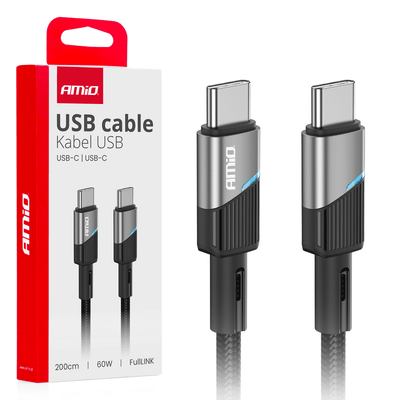 AMIO USB-C zu USB-C-Kabel 60 W 200 cm Fulllink Premium-High-Qualität