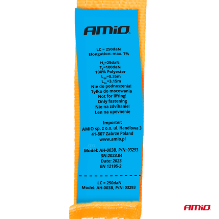 AMiO AMiO Vervoer Transport Volledige Set Haken en Klem voor Oranje [Spanbanden - Ratel - Spinnen] AMiO 3