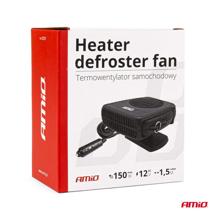 AMiO AMiO Verwarming Ontdooier Ventilator 12V 150W Compact Design Zwart AMiO 5