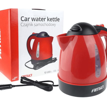 AMiO Waterkoker Auto Koffiezetter Kan (12v/150w) Rood met Autostekker Sigarettenaanstekerplug - VCTparts.nl