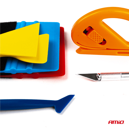 AMiO Wrapping Folie Applicatie Toolkit Alles - in - één Set Gereedschap voor Professionele Resultaten (8 stuks) - VCTparts.nl