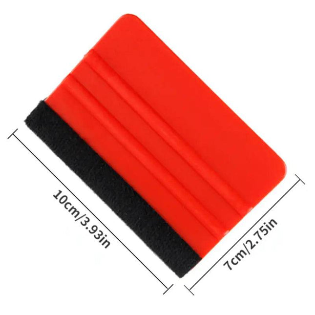AMiO Wrapping Tool Squeegee met Vilt Folie Schraper Gereedschap Pasje (10x7cm) Rood - VCTparts.nl