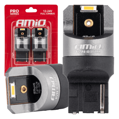 AMIO WY21W LED 12V -24V 2x1860 SMD Oranje Canbus [blinkendes Licht - Richtungsanzeige] (2 Stücke)