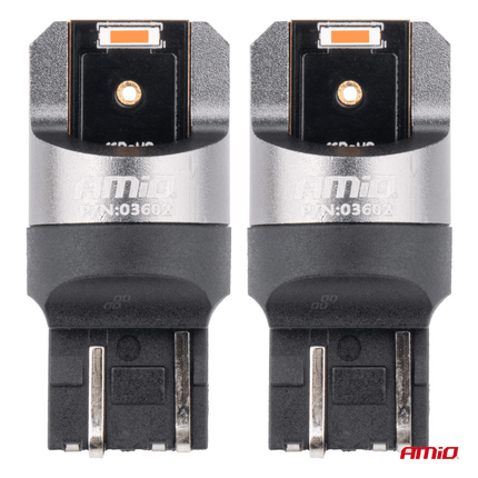 AMiO AMiO WY21W LED 12V - 24V 2x1860 SMD Rood Canbus [Remlicht - Interieurverlichting] (2 stuks) AMiO 4