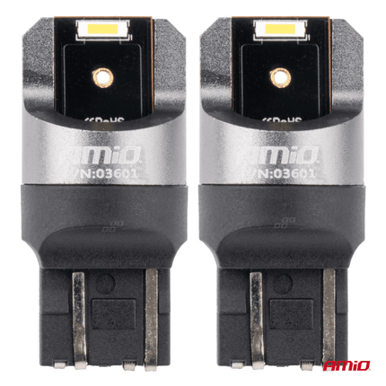 AMiO AMiO WY21W LED 12V - 24V 2x1860 SMD Wit Canbus [Koplamp - Dagrijverlichting] (2 stuks) AMiO 4